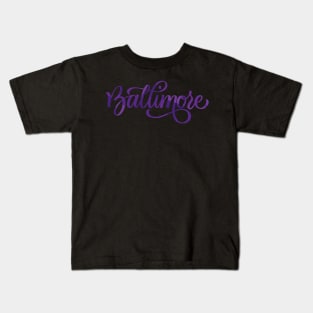 Baltimore Cute Purple Script Kids T-Shirt